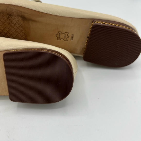 Tory Burch Cream Leather Loafers - Picture 9 of 10